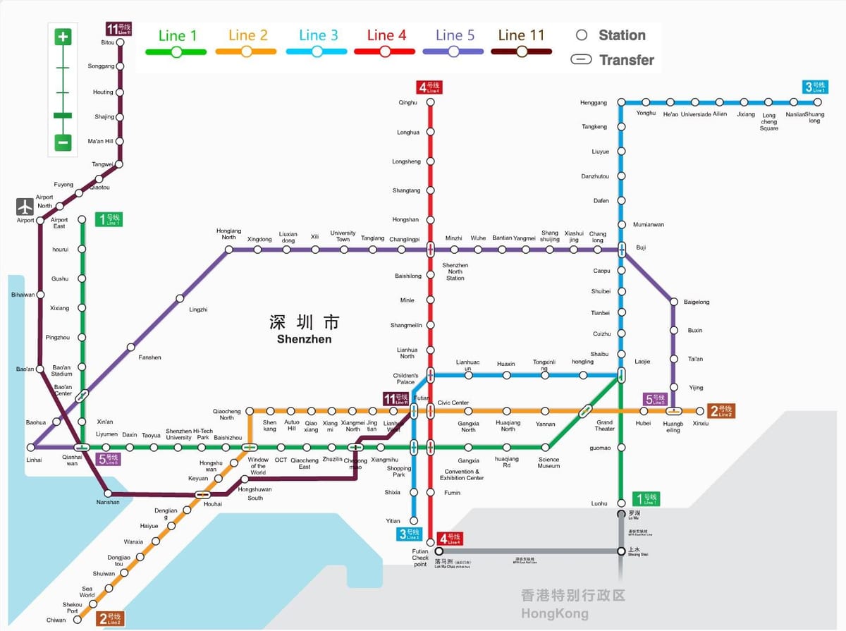Shenzhen metro karta 2016