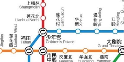 Karta över Shenzhen north station