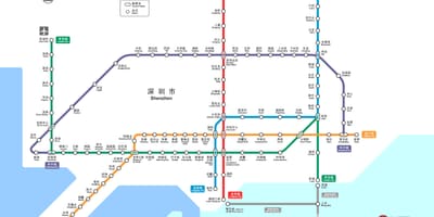 Shenzhen järnväg karta
